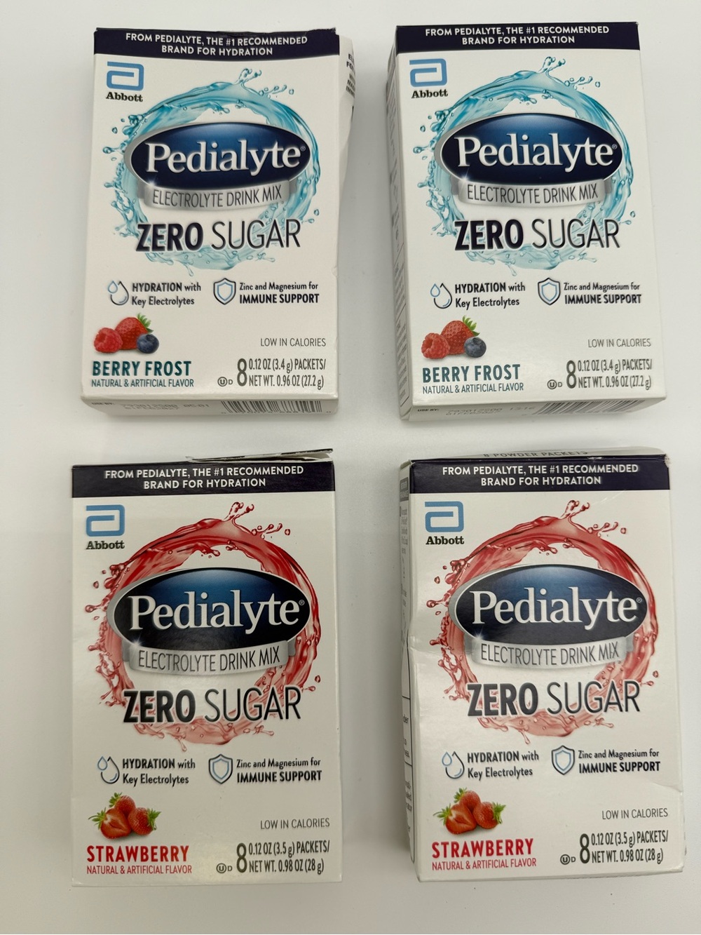 Pedialyte Electrolyte Drink Mix Zero Sugar – 4 Pack